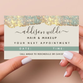 Holografisk signaturskript Modern Glam Glitter Tidsbeställning Kort