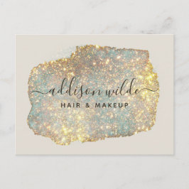 Holografisk signaturskript Modern Glam Glitter  Vykort