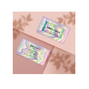 Holografisk skönhet Salon Hair Skin Nagel Visitkort