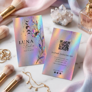 Holografisk sminkkonstnär Lyx Iridescent QR Visitkort