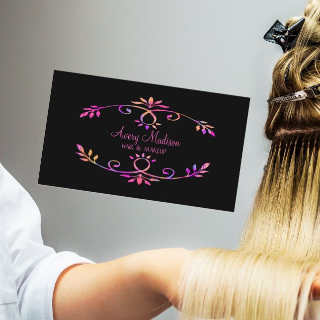 Holografisk Stil färgfull modern Visitkort (Skapare uppladdad)