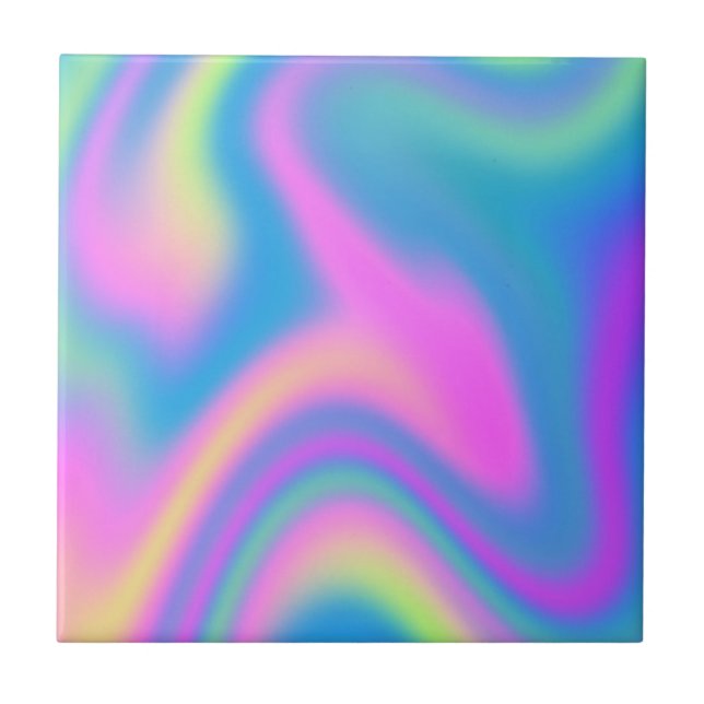 Holografisk tie Dye Kakelplatta (Framsidan)