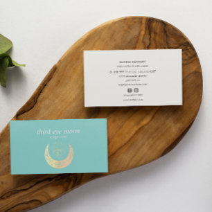 Holografisk tredje ÖGA Måne Yoga Andlig Coach Bu Visitkort