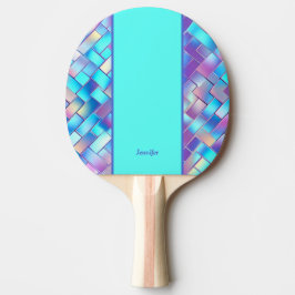 Holografisk utskrift Ping Pong Paddle med Namn Pingisracket