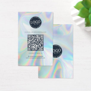 Holografisk webbplats för QR Code Social Media Com Visitkort