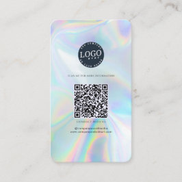 Holografisk webbplats för QR Code Social Media Com Visitkort