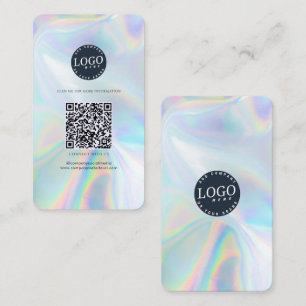 Holografisk webbplats för QR Code Social Media Com Visitkort