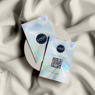 Holografisk webbplats för QR-kod Social Media Visitkort