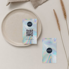 Holografisk webbplats för QR-kod Social Media Visitkort