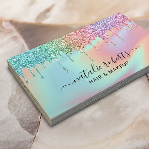 Holografiska drivrutiner i Glitter Makeup Artist H Visitkort