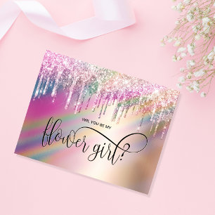 holografiska droppar vill du vara min blomsterflic inbjudningar