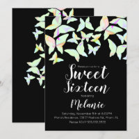 Holografiska Fjärilar Färgrik Sweet Sixteen 