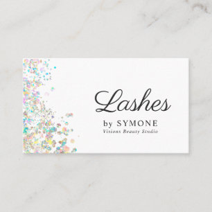 Holografiska Glitter Lash Tech Eyelash Salon Visitkort