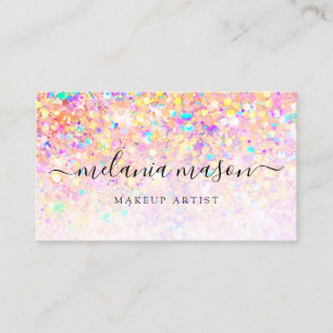 Holografiska Glitter Sparkles Modern Beauty Salon Visitkort