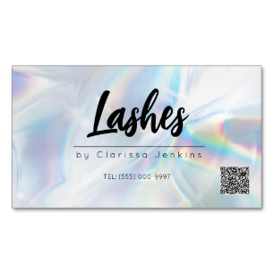 Holografiska lash Eyelash Extensions makup Magnetiska Visitkort