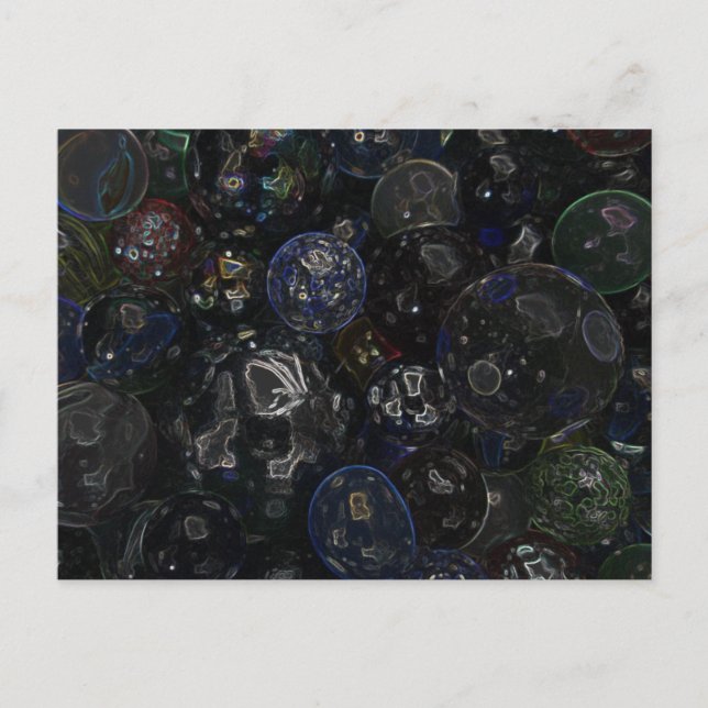 Holografiska Marbles Vykort (Framsida)