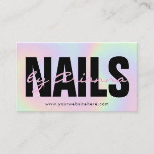 Holografiska Nail Salon   Nagel Tech   Nagel Styli Visitkort