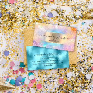 Holografiska Ocean Guld Confetti Boutique Shop Visitkort
