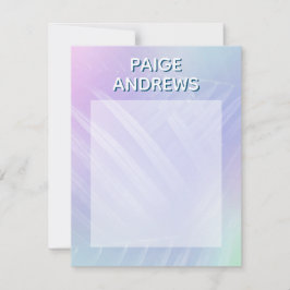 Holografiska tropiska Löv Anteckningskort