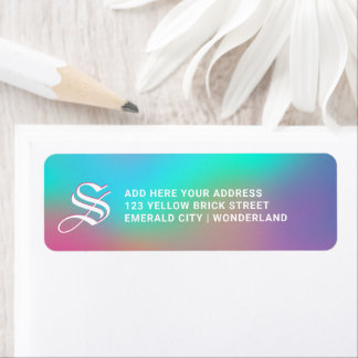 Holografiska Wonderland | Returadress Monogram Returadress Etikett
