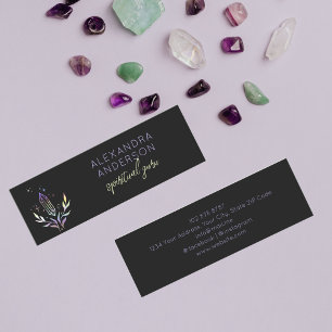 Holografiskt Andlig Crystals Mystic Black Mini Visitkort
