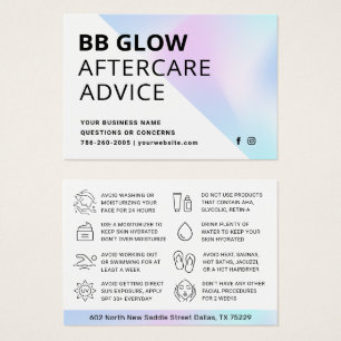 Holografiskt BB-glow-ansikte efter omsorgskort Visitkort