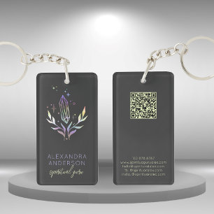 Holografiskt Crystal Gemstone QR Code Black