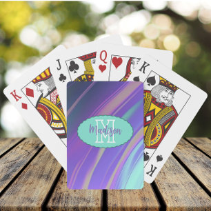 Holografiskt Dreams Lavender Teal Casinokort