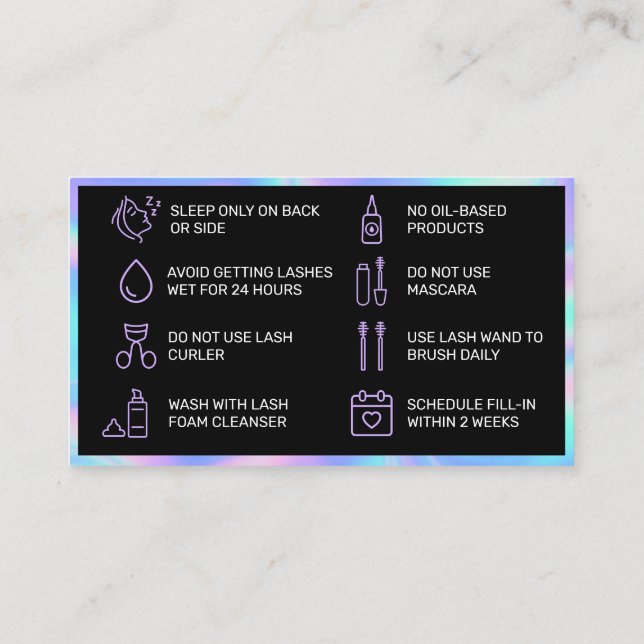 Holografiskt efterföljningskort visitkort (Baksida)