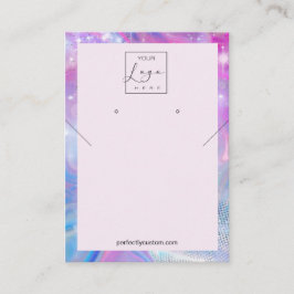 Holografiskt encorn Necklace Earrings Visitkort