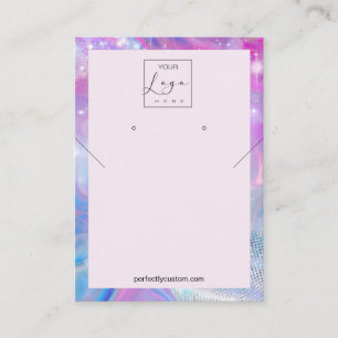 Holografiskt encorn Necklace Earrings Visitkort