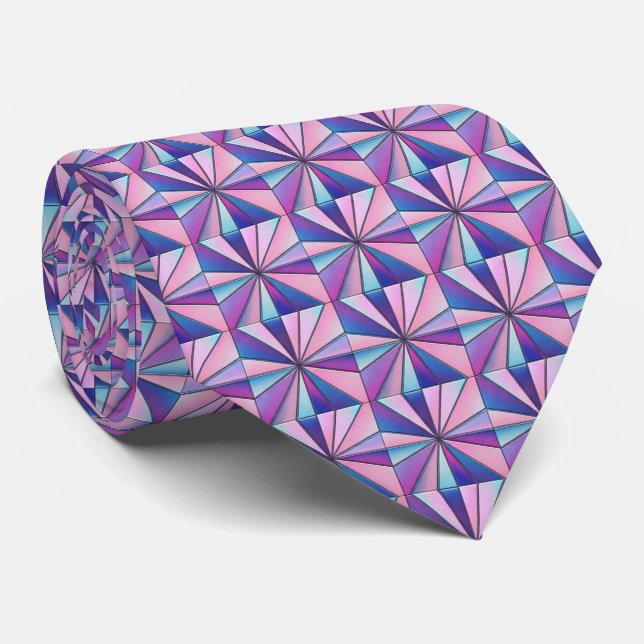 Holografiskt geometriskt mönster slips (Rullad)