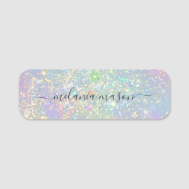 Holografiskt Glam Glitter Elegant Sparkles Beauty  Namnbricka