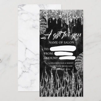 Holografiskt glam Glitter Salon Gift-certifikat