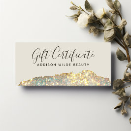 Holografiskt glam Glitter Salon Gift-certifikat