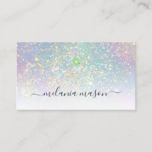 Holografiskt Glam Glitter Sparkles Elegant Beauty Visitkort