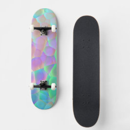Holografiskt glas Mönster, Iridescent Färg Mini Skateboard Bräda 18,5 Cm