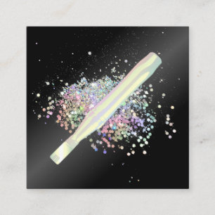 Holografiskt Glitter BB-glöd Fyrkantigt Visitkort