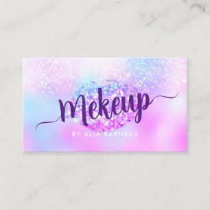 Holografiskt Glitter Lip Lila Girly-Affärskort