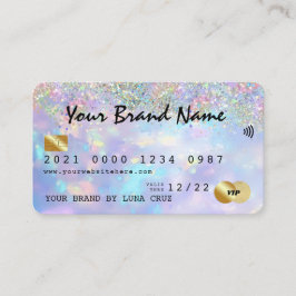 Holografiskt Glitter Opal Business VIP Kredit-kort Visitkort
