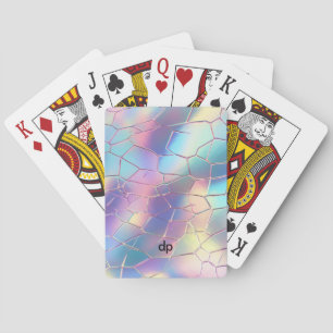 Holografiskt golvunderlag Mönster Monogram Casinokort