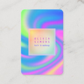Holografiskt minimalistiskt Affärskort Visitkort