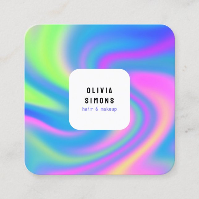 Holografiskt minimalistiskt visitkort (Framsida)