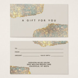 Holografiskt Modern Glam Glitter-presentkort Visitkort