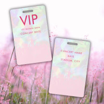 Holografiskt namn VIP All Access Pass Konsert