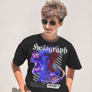 Holografiskt nybildat greek streetwear t shirt
