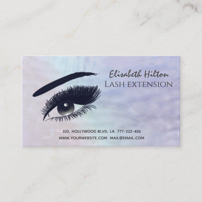 Holografiskt pärlor som möjliggör makeup öga efter visitkort (Framsida)
