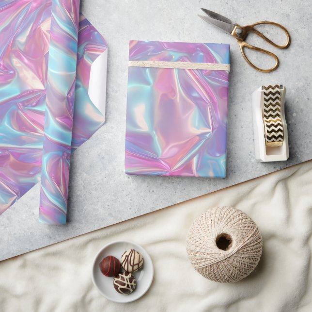 Holografiskt pastel Iridescent Presentpapper (Hantverk)