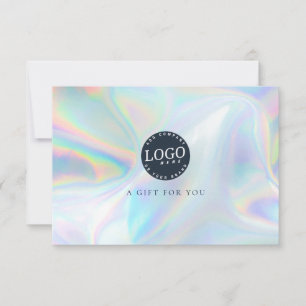 Holografiskt presentkort för Business Logotyp Eleg
