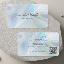 Holografiskt QR-kodskript Hair och Makeup Salon